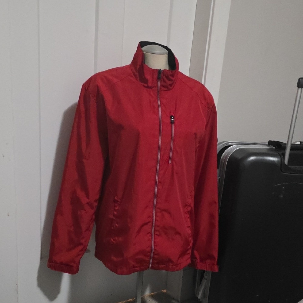 MICHAELl KORS V Ibrant Red Lightweight Zip-Up Jacket Golf Sailing Outer Wear